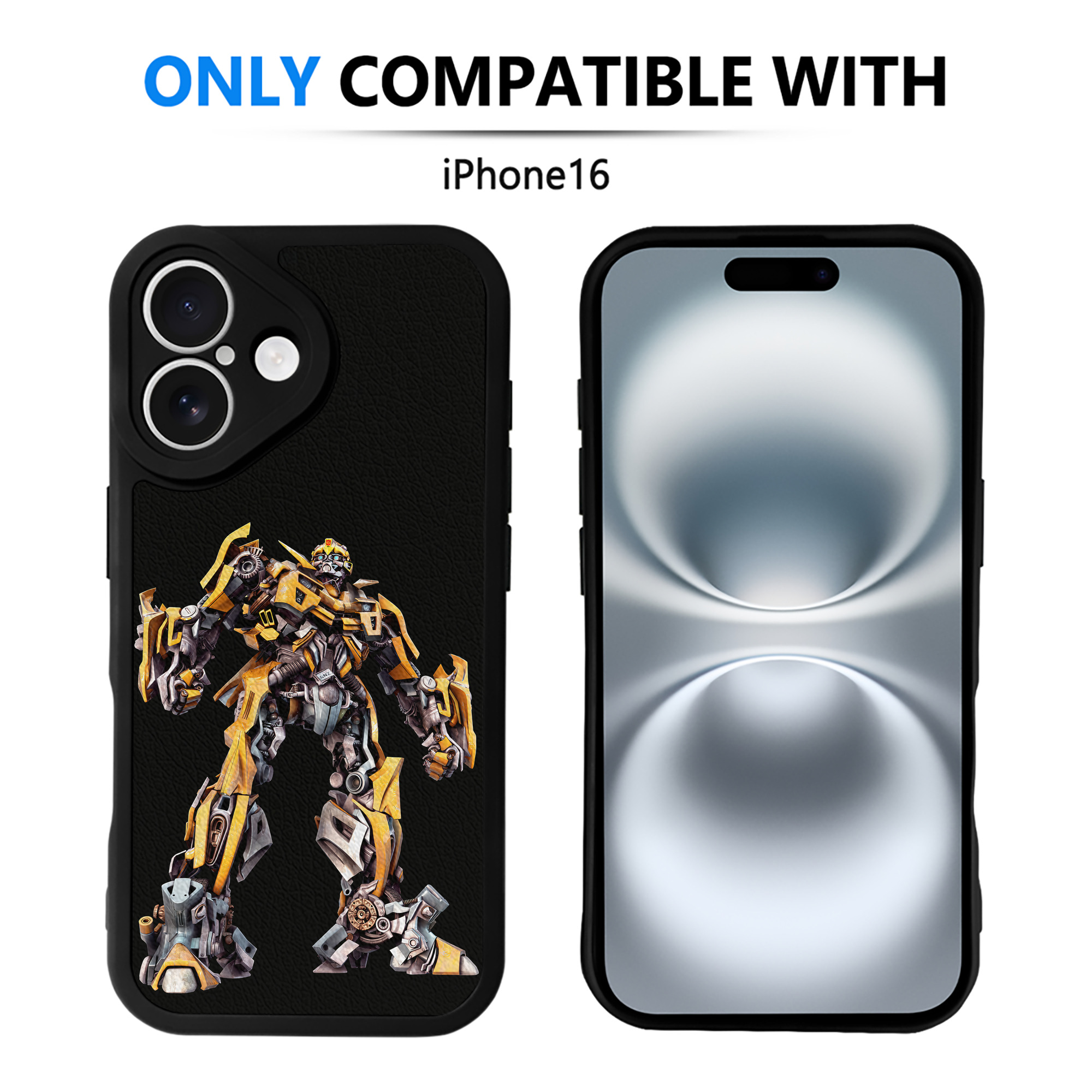 （画像用） Transformers トランスフォーマー 【iPhone 16シリーズ対応】シリコンスマホケース（レザー調） 材質：シリコン